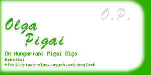 olga pigai business card